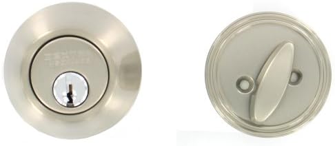 SCHLAGESatin Nickel Single Cylinder Deadbolts JD60V619