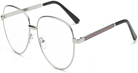 YefreeComputer Glasses Clear Lens Round Metal Frame Reading Glasses Decor Fashion Retro Eyewear Eyeglasses