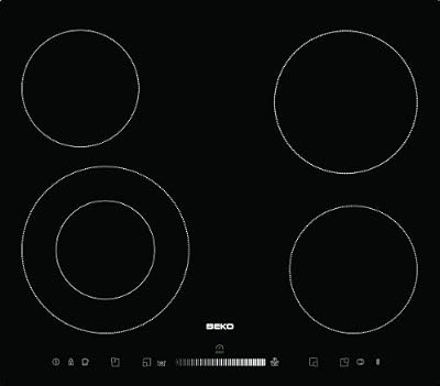 beko hic64502t vitrocéramique - 60 cm - vitrocéramique - sans cadre
