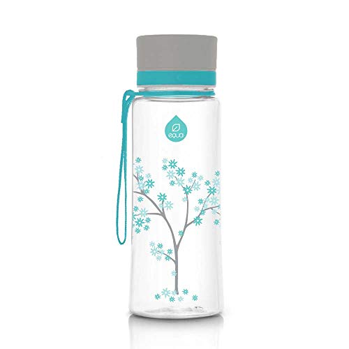 Equa Borraccia in Tritan, leggero, robusto, a prova di fuoriuscita - Mint Blossom 0,6l