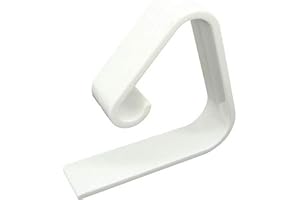 Fackelmann Set med 4 plastbordsduksklämmor, vit färg, 5,5 cm