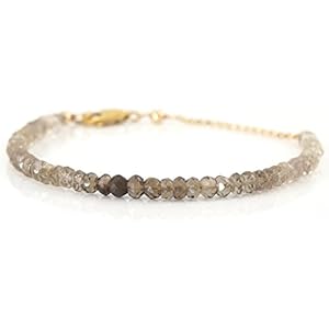 Zartes Armband Rauchquarz Farbverlauf Ombré Effekt