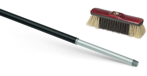 Preisvergleich Produktbild Sanifri 470015077 Stubenbesen (29 cm) mit Teleskopstiel (max. 140 cm Länge)