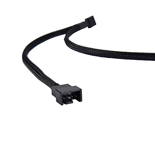 eBoot Computer Lüfterkabel PWM Adapter 1 bis 2 Converter, 2 Stück, Schwarz - 5