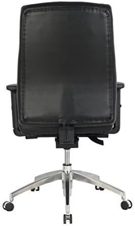 VIVA OFFICE Diamond Pattern High Back Bonded Leather Office Executive Chair Adjustable Armrest, Black