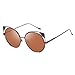 Produktbild hongxin Frauen Cat Eye Sonnenbrille Klassische Metallrahmen Spiegel Brillen UV400