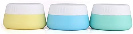 WOSON 3 Pack 20ml Silicone Travel Cosmetic Containers Set Empty Makeup Face Cream Jars Bottles