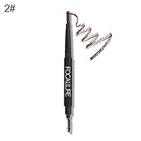 Fácil de usar: la punta de la horquilla en ángulo a través de las cejas y dibujar trazos de pelo de anclaje a la cola. Repite como desee para mayor intensidad. Lanza tus cejas de manera parecida al cabello real 3D.