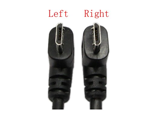 cerrxian 22,9 cm Micro-USB-Kabel Combo Links & Rechts Winkel Micro-USB 5-Pin Stecker auf USB 2.0 Typ A rechten Winkel männlich Daten Sync und aufladen Kabel für Samsung, HTC, Motorola, Nokia, Android, und mehr (1 Paar & # xff09; - 6