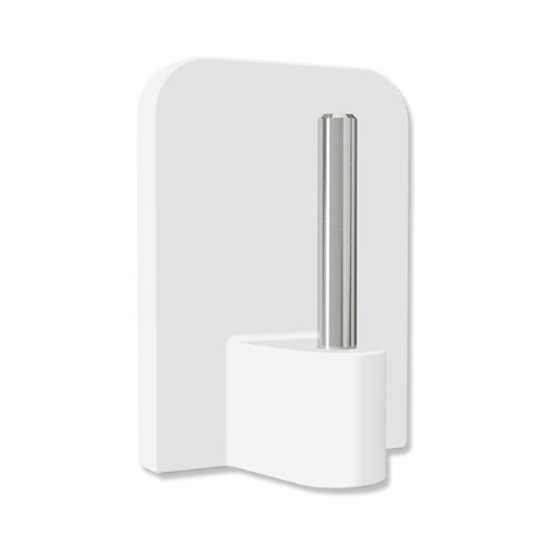 Interdeco Klebehaken mit Metallstift in Weiß für Vitragestangen (4 Stück)