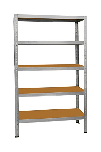 Steckregal 180x60x50 cm 5 Böden Metallregal Lagerregal Kellerregal Regalsystem Regal günstig - 2