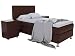 Produktbild Home Collection24 GmbH Boxspringbett 90x200 cm mit Federkern-Matratze Topper in H3 Hotelbett Einzelbett Kostenlose Anlieferung, Farbe:Braun