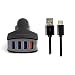 Produktbild GiXa Technology 7000mAh / 7A USB-C Typ 3.1 Mehrfach USB SCHNELL Auto Ladekabel Ladegerät für Samsung Galaxy Smartphone + 2m Daten-Kabel (Für S9 Single / S9 Duos, Adapter+Schwarz Kabel)
