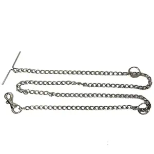 Fouresta Dog Chain 60 Inch/10 MM Stainless Steel Heavy Duty Chain with Brass Hook Pet Dog Chain Leash