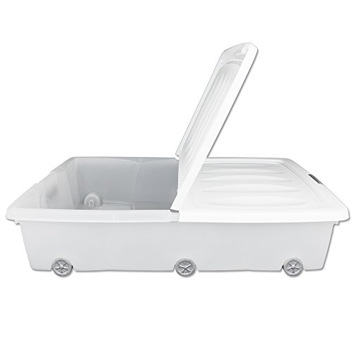 XXL Unterbettkommode mit Rollen – Aufbewahrungsbox 60L – Aufbewahrungstruhe – Aufbewahrungskiste – Unterbettbox - 3