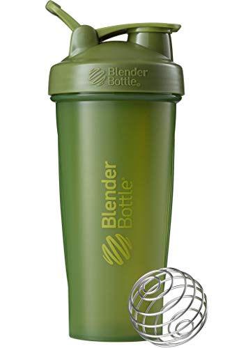 BlenderBottle Classic Loop Shaker per frullati di Proteine | Bottiglia per Acqua | Borraccia 820ml - Moss Verde