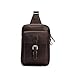Produktbild Andre- Vintage Leder Herren Brusttasche Herren Crossbody Umhängetasche Erste Schicht Leder Herren Tasche (Color : A)