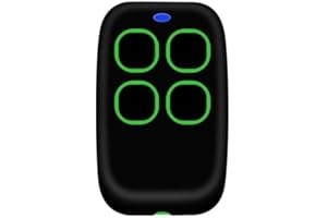 BAYNOS Telecomando cancello universali multifrequenza da 280 a 868 mhz, radiocomando 4 Canali universale, rolling code programmabile per portone garage (Verde)