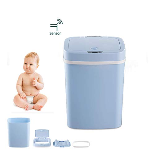 Preisvergleich Produktbild SONGYANG Windeleimer Mülleimer Canintelligent Sensor Mülleimer Kunststoff Windeleimer Baby Deodorant Multifunktionale berührungslose Windeleimer 16 Liter,Blue