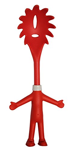 Mr. Spaghetti & Friends, Nudel-Servier-Set, 3 Küchenhelfer für Spaß beim Kochen, Küchenutensilien, Pasta-Set mit Spaghettilöffel / Spaghettizange, Käse- und Soßen-Löffel, Geschenk-Idee für Hobby-Köche - 2