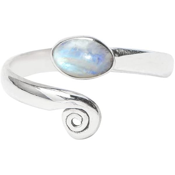 Anello Per Dito Del Piede In Argento 925 Sterling - Regolabile Con Pietra Turchese - Gioiello Estivo - Foto 5