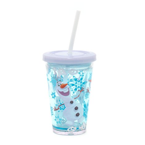 Preisvergleich Produktbild Die Eiskönigin - völlig unverfroren - Glitzerbecher mit Strohhalm