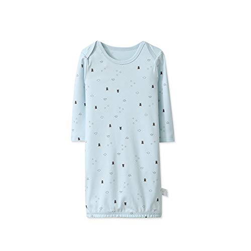 Preisvergleich Produktbild AZUO Baby Mädchen Jungen Baumwolle Langärmeligen Reißverschluss Schlafsack Pyjamas Herbst Uud Winter Rosa (1-3 Jahre Alt, S, M, L),Blue,M