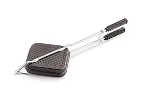 Brittneymart Hand held Grill Toasters/Sandwich maker, Gas Compatible, Black