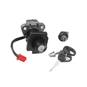 Deutsche High Performance Ignition Switch Lock Set Fit For Bajaj Caliber Croma / Boxer CT 100 Deluxe (Set of 3) Consisting of Ignition Cum Steering Lock (Four Wire), Petrol Tank Lid Lock & Tool Box Lock