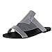 Produktbild Sandalen Damen Pantoffeln Strand Hausschuhe Sommer Sandaletten Flachen Frauen Knöchelriemchen Plateau Flip Flop Sommersandalen Bequeme Elegante Schuhe Hausschuh (EU:37, Grau)