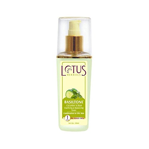 Lotus Herbals Basiltone Cucumber Basil Clarifying And Balancing Toner, 100ml RS.199 (25.00% Off) - Amazon