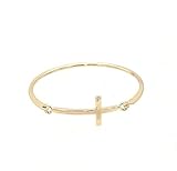 Material: Aluminiumlegierung SDBUA Damen Armband,Goldschmuck Kreuz Persönlichkeit Exquisite Einfache Textur Armband Student Freundinnen Geburtstag Schmuck Geschenk
