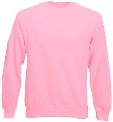 Mens Plain Classic Sweatshirts Sizes XS to 4XL - WORK CASUAL SPORTS LEISURE (2XL - XXL, PINK)
