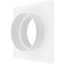 Wandflansch 150 Mm – Aus Verzinktem Stahlblech, Platte 210 X 210 Mm, Für Lüftung & Dunstabzug, Wand-/Deckenmontage