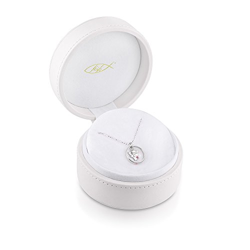 fish Mädchen Silber-Kette Sterling-Silber 925, Taufring Taufkette Taufgeschenk, Swarovski Elements Engel-Anhänger, rosa 38 cm, Geschenk-Idee, Geschenk-Set - 2