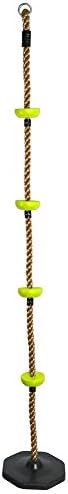 antWalking Children Physical Training Fitness Swing Climbing Rope Plastic Knot PE Rope Kids Sports Toys Combo Set (Green+Rubber Base)