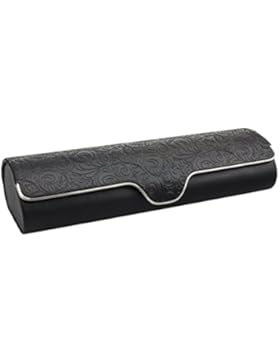 Brillenetui von Edison & King mit Dekor, Außenschale aus Kunstleder und Schnappverschluß in verschiedenen Farben