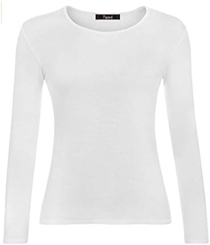 RSVH Kids Girls Boys Plain Basic Top Long Sleeve Crew Uniform Jumper T-Shirt Tops