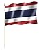 Produktbild Stockflagge/Stockfahne THAILAND Flagge/Fahne ca. 30 x 45 cm mit ca. 60cm Stab/Stock