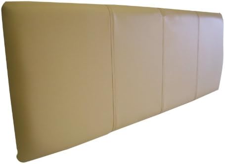Fabulous Stitched Panel 4'6 Ivory Faux leather Headboard