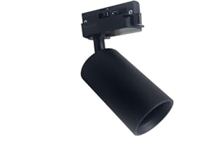 Spot LED sur rail 80° Monophasé NOIR pour ampoule GU10 - SILAMP