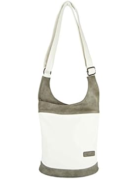 CASAdiNOVA Damen Handtasche Weiß Stylische Große Tasche Moderne Alltags Tasche Sportliche Bag Aus Veganem Leder