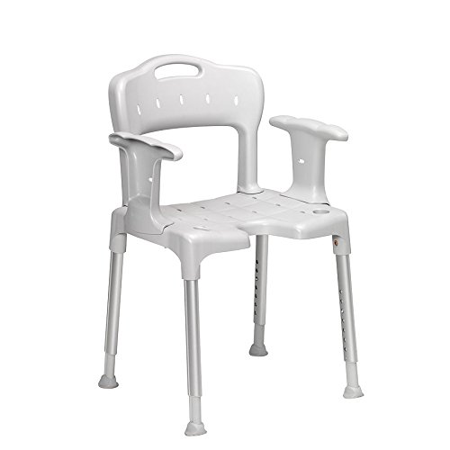 ETAC Swift Shower Chair, Grey, Polypropylene & Aluminium, 130kg Max Weight, 42-57cm Height
