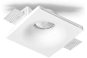 KOSILUM.COM LUMINAIRES CHICS ET DESIGN KOSILUM - Spot rond encastrable en plâtre - Orlando - Lumière Blanc Chaud Eclairage Salon Chambre Cuisine Couloir - 1 x max 35W - - GU10 - IP20
