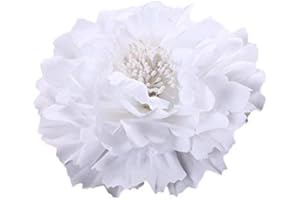 ZUMUii Butterme Mujeres Chicas Peony Flower Hair Clip Horquilla Adorno para El Pelo para La Fiesta de Bodas En La Playa(Blanco)