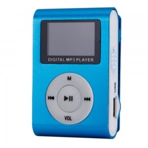 4GB Small Screen Clip MP3 Player Blue