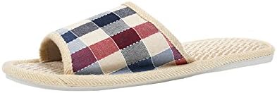 Warm haven Red Indoor Home Slippers House Slippers Casual House Slippers Open-Toes Thick Sole Slide Slippers (M, Red)