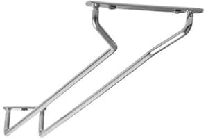 TABLECRAFT Binario porta bicchieri, placcato in cromo, 25 cm, per bicchieri di vino e champagne