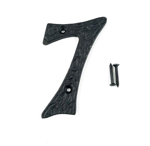 Numéro de porte 7-100 mm en noir fer antique par Euroart