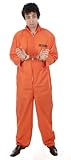 Apto para: Policía Disfraz Orange Prison Overall Prisoner Convict Jail Fancy Dress (disfraz)